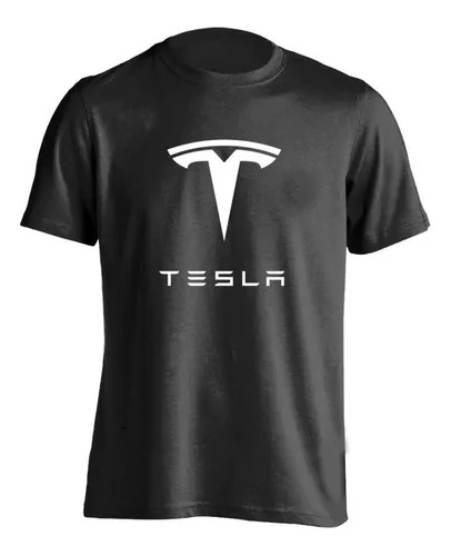 Remera Tendencia Logo Tradicional Tesla Unisex