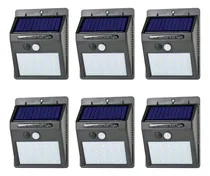 Comprar Pack X 6 Aplique Reflector Solar De 20 Leds 4w