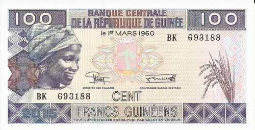 Guinea 100 Francos 2015 
