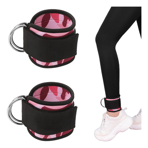 Par Tobilleras Polea Para Gimnasio Gym Pesas Gluteos Pierna