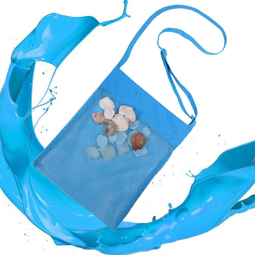 Bolsa De Malla De Playa Azul Para La Familia, Juguetes De Ar