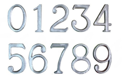 Numeros De Aluminio Para Placa Numeros Para Casa (vks Num)