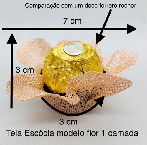 Imagem 3 de 10 de 25 Forminhas Para Doces Finos Tela Escócia Mod Flor 1 Camada