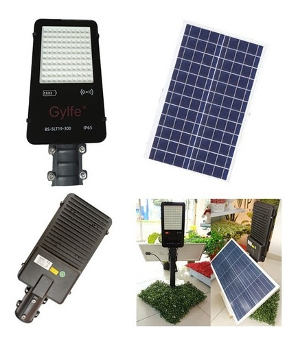 Luminaria Reflector Led Solar Poste 300w Con Panel Separado 