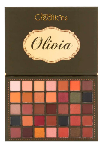Paleta De Sombras Olivia Beauty Creations 35 Tonalidades Color De La Sombra Cálidos Cálidos