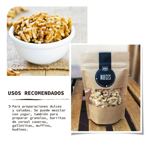 Nuez Cuarto Mariposa Extra Light X 100gr Snack Spice Box Cp