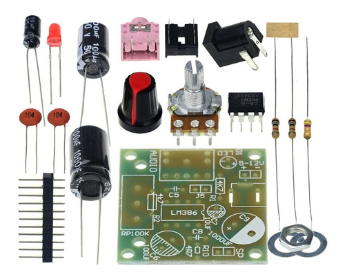 Lm386 Kit Montar Amplificador Áudio Ci Lm386n Fácil Montagem
