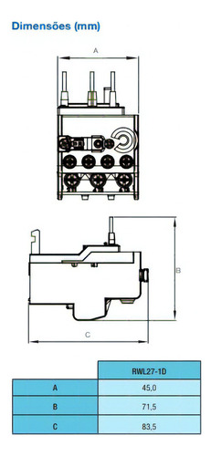 Rele De Sobrecarga Weg Rwl27-1d3-u010 7,0-10,0 A - 14148958