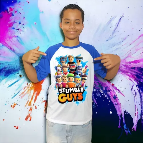 Camiseta Personalizada Stumble Guys Infantil Games Jogo