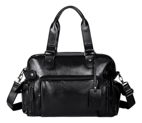 Bolso De Hombro De Cuero Para Hombre Con Correa Ajustable