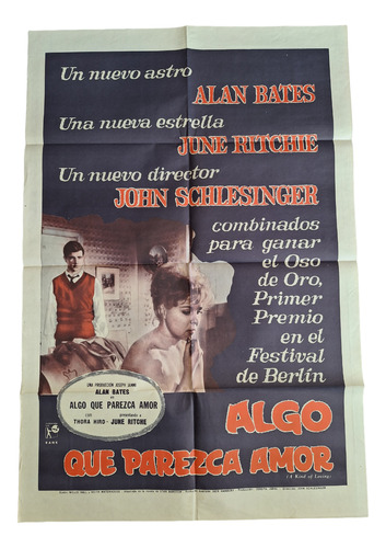 Poster Afiche Cine Algo Que Parezca Amor Alan Bates *