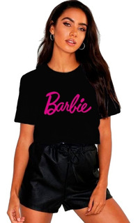 Polera Dama Estampada 100%algodon Barbie Con Chicle 