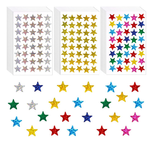 2240 Pegatinas De Estrellas De Glitter Metálico Autoad...