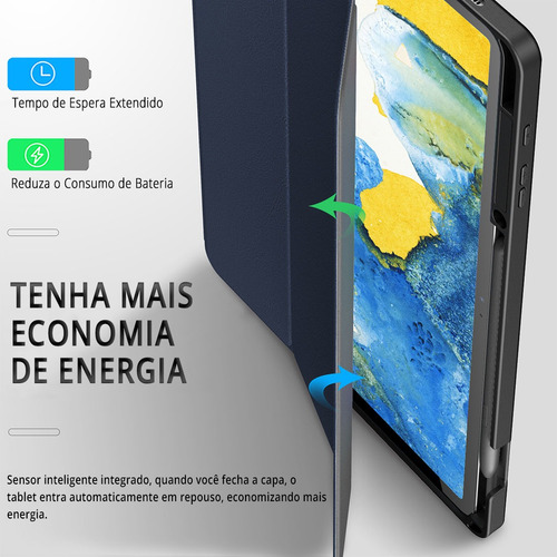 Capa Anti Impacto Tab S7 Fe 12.4 Pol 2021 Sm-t730 Cor Azul