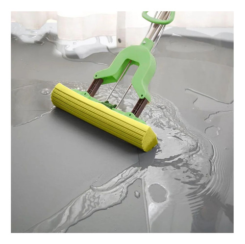 Rodo Mágico Espuma Super Absorção Com Cabo Retrátil Limpeza