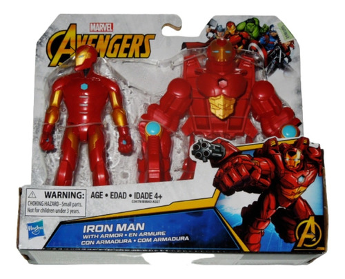 Iron Man Con Armadura Hasbro Muñeco Articulado 16 Cm Alto