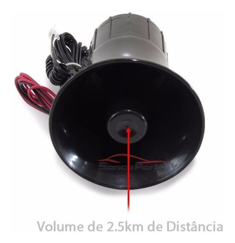 Imagem 2 de 4 de Sirene Automotiva 7 Tons Policia Bombeiro Resgate Universal