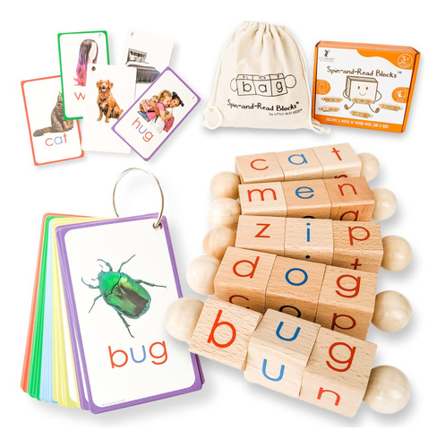 Little Bud Kids Spin-and-read Montessori - Bloques Y Fichas
