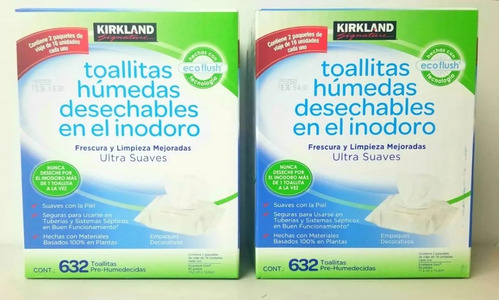 Toallitas Húmedas Desechables Kirkland Inodoro Adulto 2 Pack