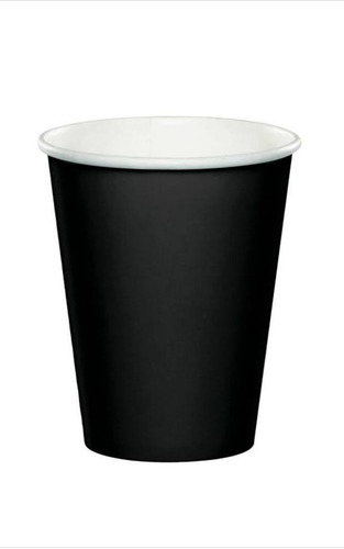 Vaso Papel Encerado 12oz Blackout Pack C/150pzs Color Negro