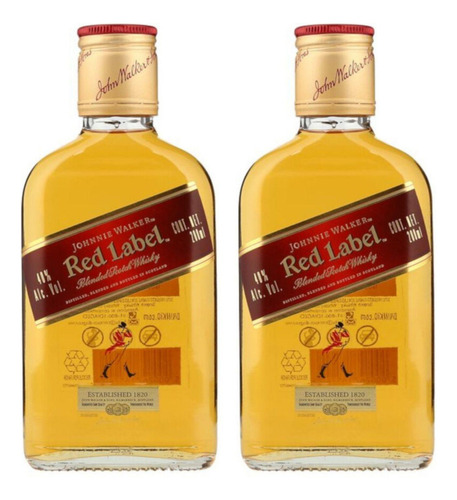 Pack De 2 Whisky Johnnie Walker Red (vidrio) 200 Ml