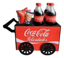 Comprar Carrito Botanero Coca Cola Día Del Padre Llantas Gira Color Coca Cola Felicidades