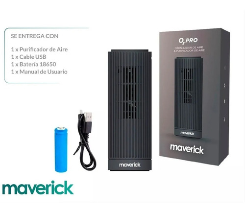 Imagen 6 de 8 de Ozonizador Ionizador Aire Antibacterial Purificador Maverick