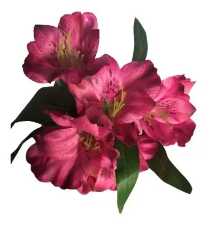 2 Haste De Flor Astromelia Artificial Pink | MercadoLivre