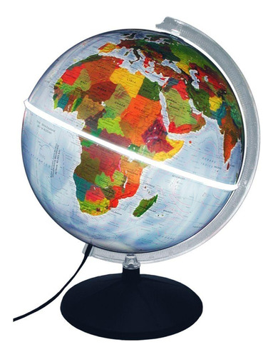 Globo Terrestre Político Mondo Iluminado 30cm Libreria