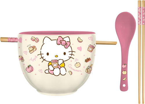 Sanrio Hello Kitty Manzanas Y Canela - Juego De Tazón De Ram