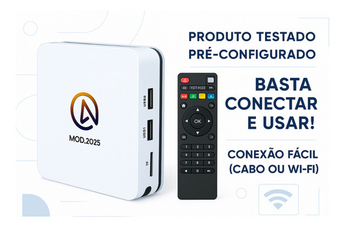 Aparelho Multimídia Tv Box Uni-s1/v10 Acesso Sem Mensalidade Branco Padrão