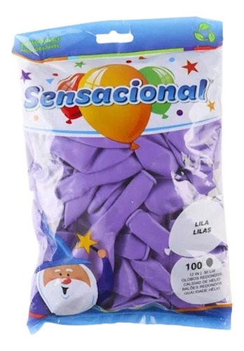 Globos Estandar 100 Piezas No 9/10 Lila Selanusa