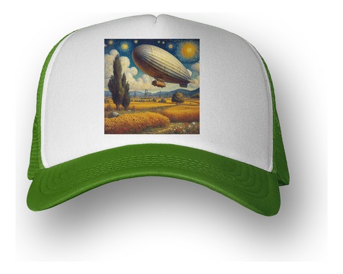 Gorra  Zeppelin Estilo Van Gogh Dibujo Cielo