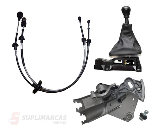 Imagem 1 de 7 de Kit Cabo Duplo C/ Tampa Seletora E Alavanca De Marchas Corsa