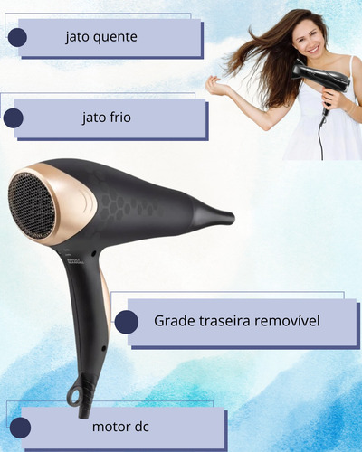 Secador De Cabelos Bivolt Philco Psc2450 2200w Aproveite!