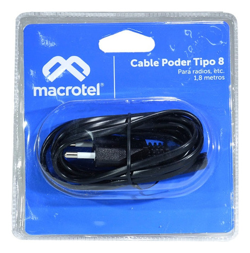 Cable De Poder Tipo Ocho 8 - Macrotel