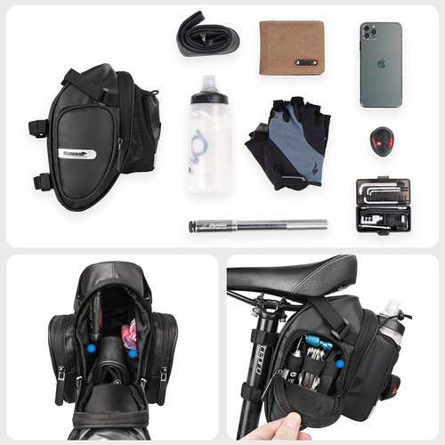 Imagen 6 de 10 de Bolsa Sillín Impermeable Bolsa Trasera Bicicleta Asiento