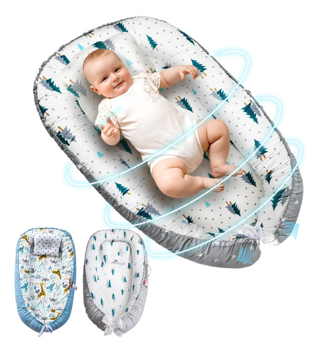 Nido Colecho Para Bebés Cuna Portátil Cama Con Almohadas
