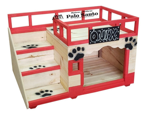 Casas Para Perros 60x50cm Tipo Terraza + Colchonetas +nombre