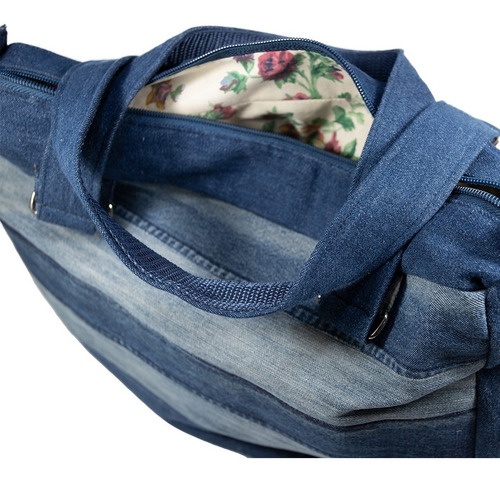 Bolso Tote De Mezclilla Reciclada Hecho A Mano