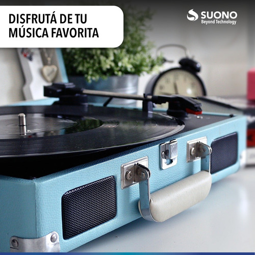 Tocadiscos Eléctrico Vintage Portátil Suono