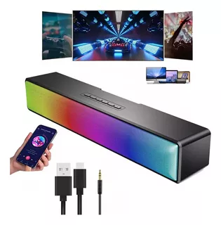 Bocina Rgb Gamer Bluetooth Para Pc, Tv, Laptop