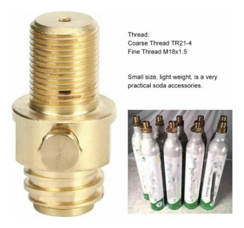 * Adaptador De Válvula De Co2 De Recarga M18x1.5, 2