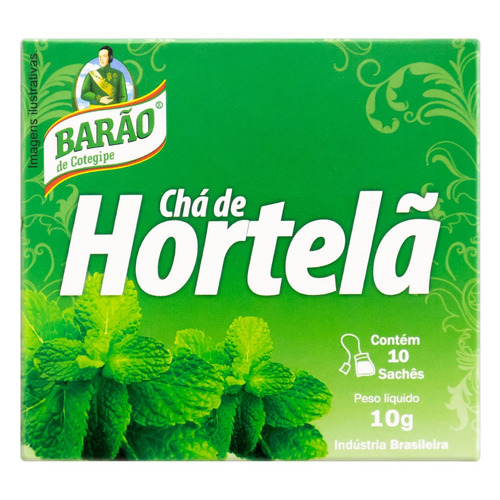 Chá Barão de Cotegipe hortelã em sachê 10 g 10 u