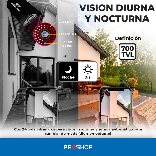 Imagen 2 de 9 de Kit Seguridad Cctv Dvr 4ch Full Hd 1080p 4 Camaras C/ Disco