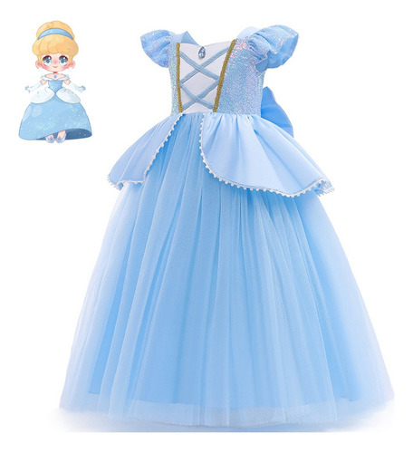 Vestido De Princesa Cenicienta For Niñas Disfraz De Cosplay