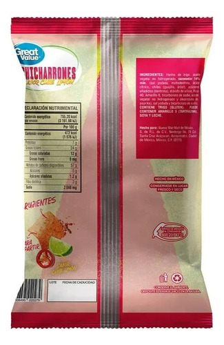 Botana De Trigo Great Value Chile Limón 160 G