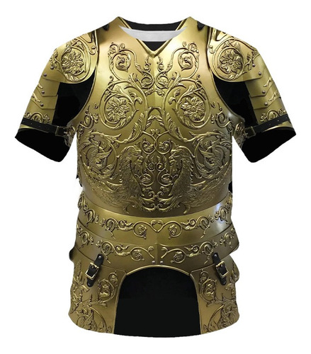 Nueva Camiseta Con Estampado 3d De Armadura Medieval Camiset
