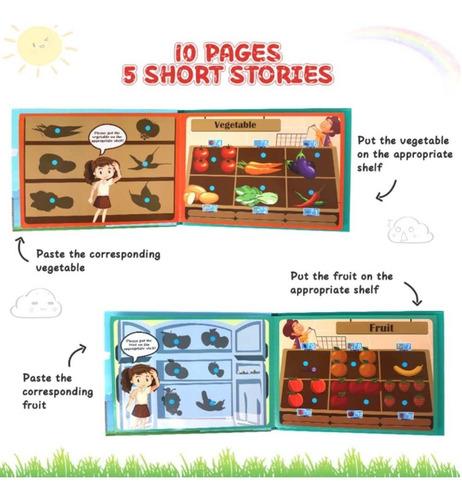 Libro Montessori Quiet Para Niños Libro Interactivo A