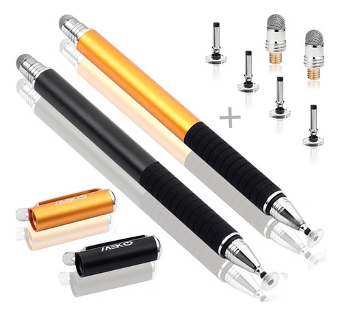 Pen Stylus Meko Universal/precisión 2en1/2pcs/black+gold